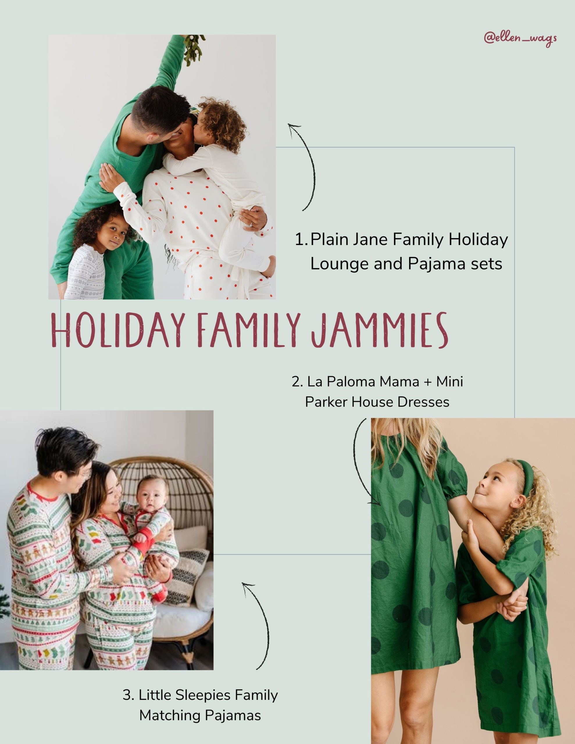 gift guide for holiday family pajamas